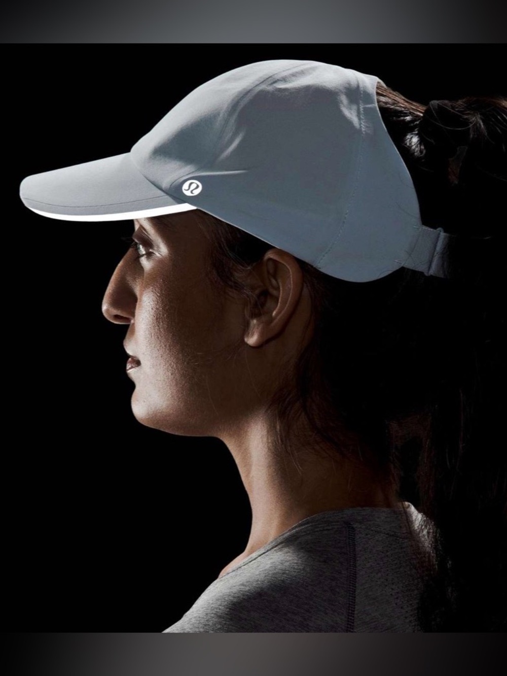 Lululemon Fast and Free Running Hat White Reflective Brim Adjustable Cap NWOT